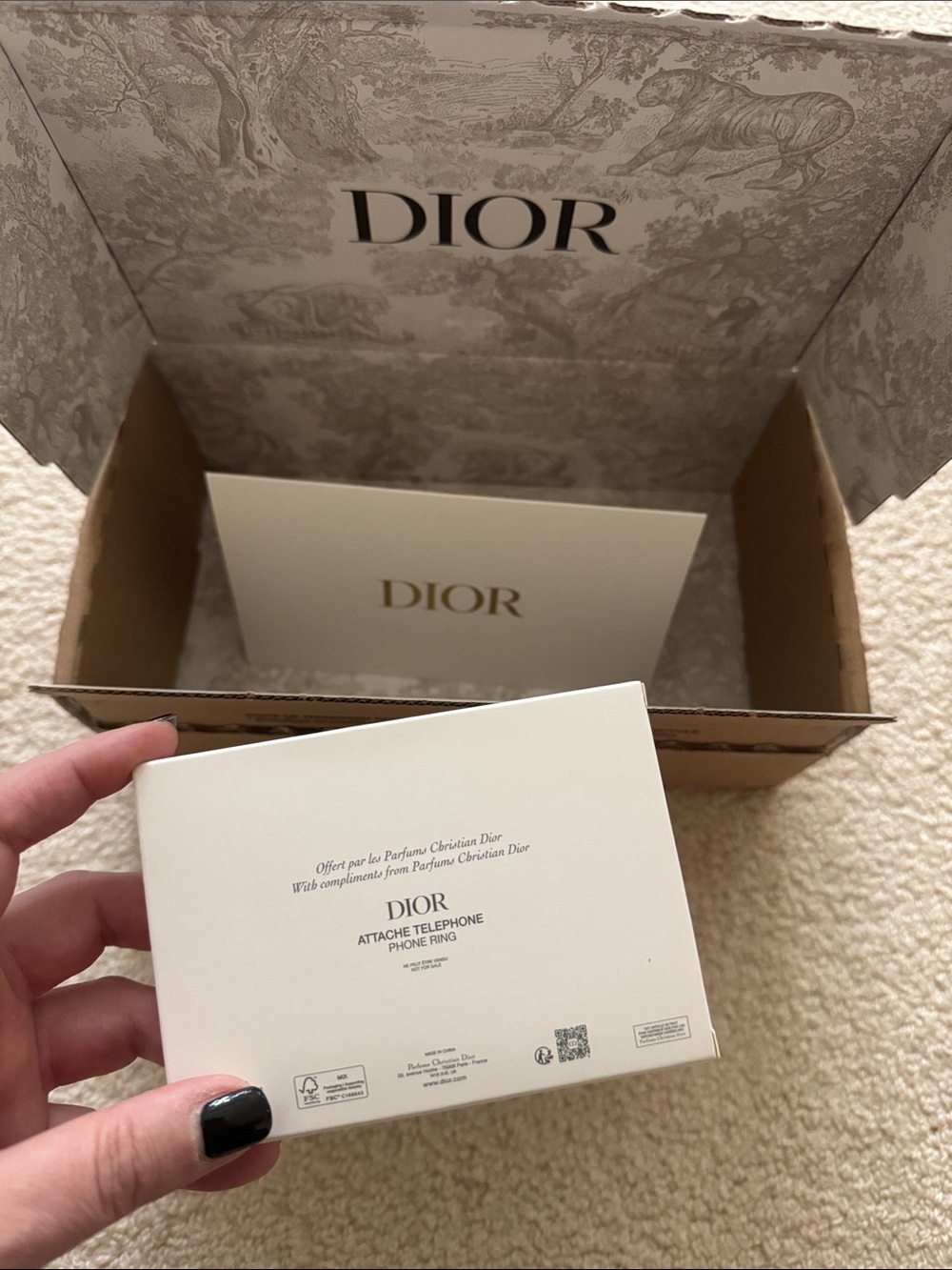 Dior adjustable cloth phone chain